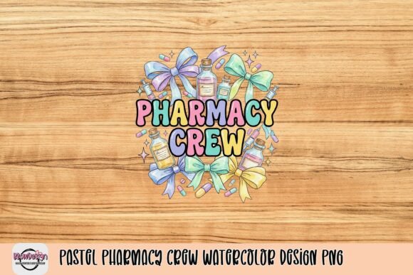 Celebrate Your Team with a Pastel Pharmacy Crew Watercolor Design PNG