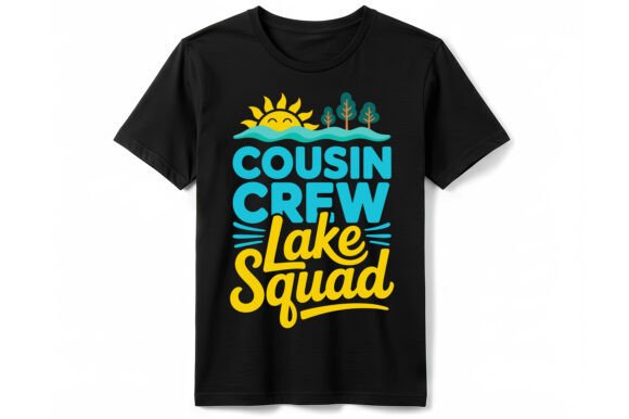 Cousin Crew Lake Squad T-Shirt: A Playful Summer Design Asset