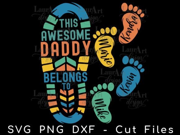 Dad Footprint This Awesome Grandpa: A Digital Design Essential