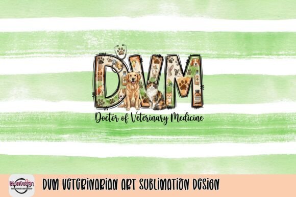 DVM Veterinarian Art Sublimation Design