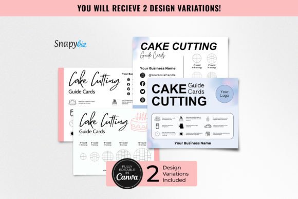 Editable Cake Care Cutting Guide Cards: A Smart Tool for Bakers