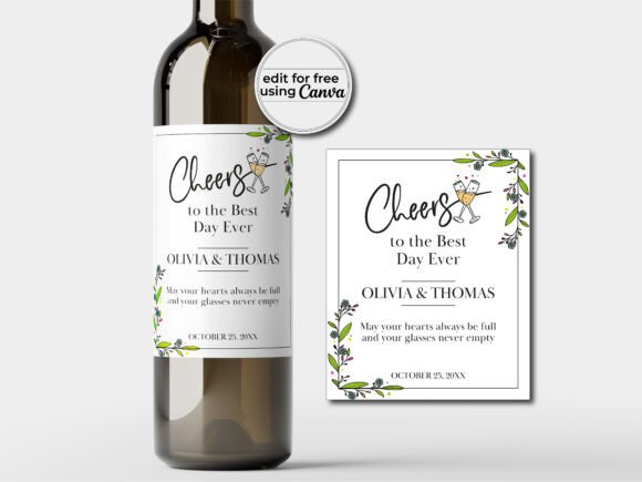 Editable Wedding Wine Label Template: Your Secret to Effortless Personalization