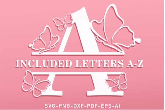 Elevate Your Brand with Butterfly Monogram Split Letters SVG