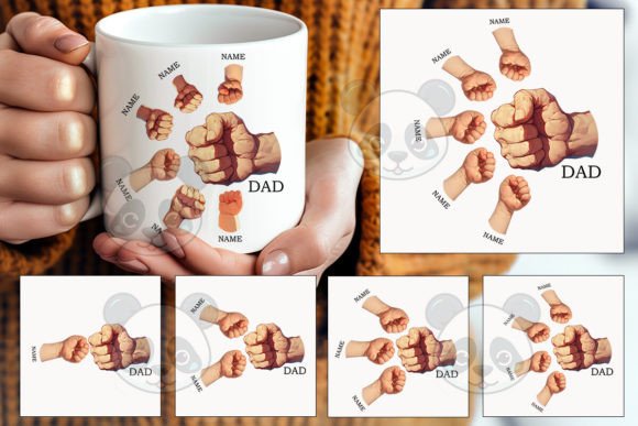 Fathers Day Dad Fist Bump Clipart Bundle: Design Assets
