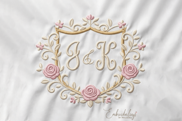 Floral Monogram Frame Embroidery Designs: A Garden-Charm Essential