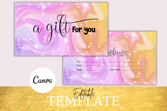Holographic Editable Gift Certificate: Elevate Your Brand Instantly