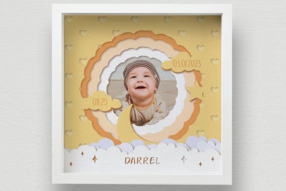 Layered Memories: The 3D Baby Photo Frame Shadow Box SVG
