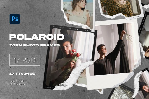 Polaroid Torn Photo Frames: A Vintage Design Toolkit
