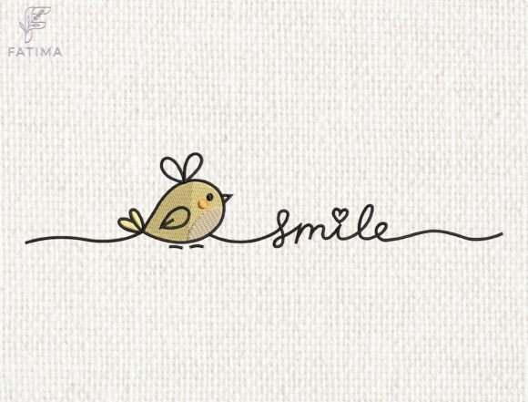 Smile Bird Embroidery Design: A Touch of Whimsy