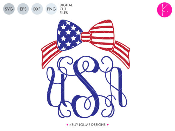 Stars, Stripes, and Style: The American Flag Bow with USA Monogram