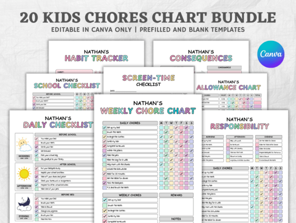 Streamline Family Life with a Kids Chore Chart Bundle