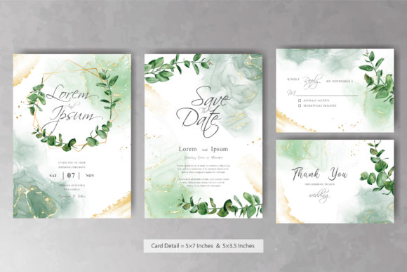 Watercolor Floral Wreath Wedding Design: A Versatile Set